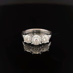 18k White Gold Three Stone 0.5carat Diamond