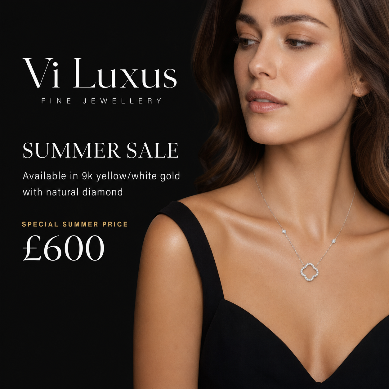 The Fortuna Diamond Clover Necklace