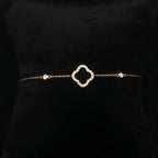 Four Leaf Clover Diamond Bracelet - 9k Yellow Gold - FREE NEXT DAY DELIVERY