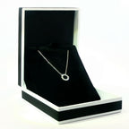 18k White Gold Diamond Halo Necklace
