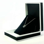 18k White Gold Diamond Halo Necklace