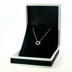 18k White Gold Diamond Halo Necklace