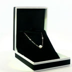 18k White Gold Pearl and Diamond Necklace