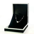 18k White Gold Pearl and Diamond Necklace