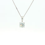 Diamond Necklace 1ct Lab in 9k White Gold