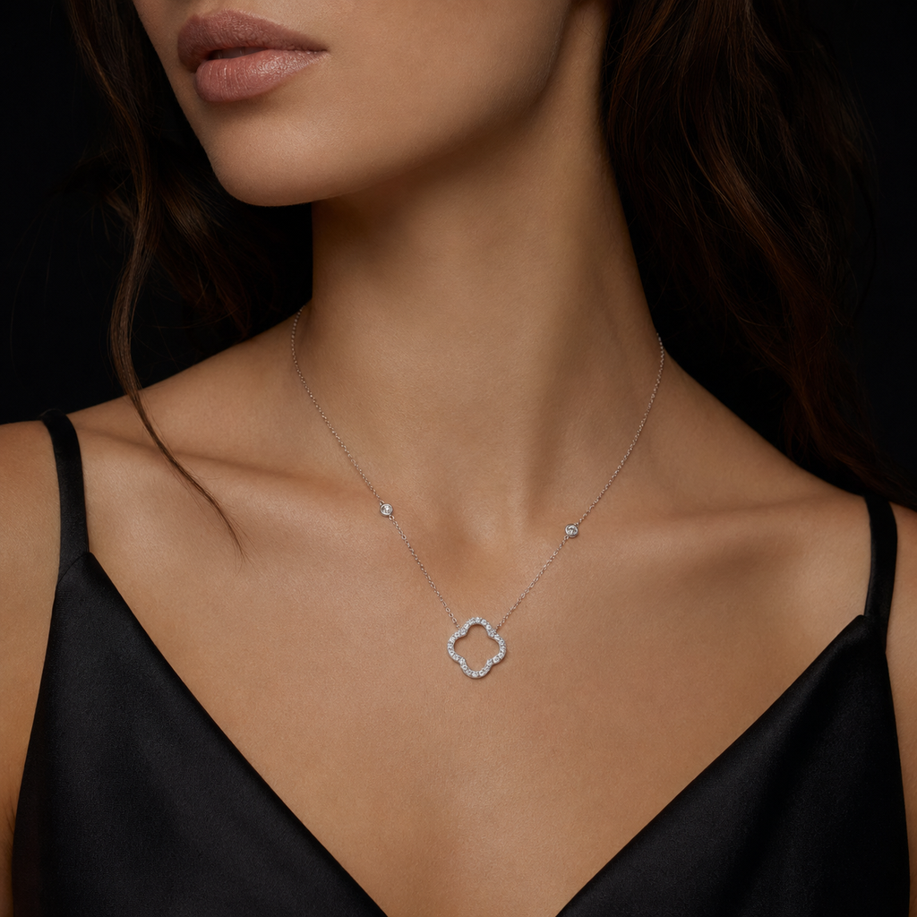 The Fortuna Diamond Clover Necklace