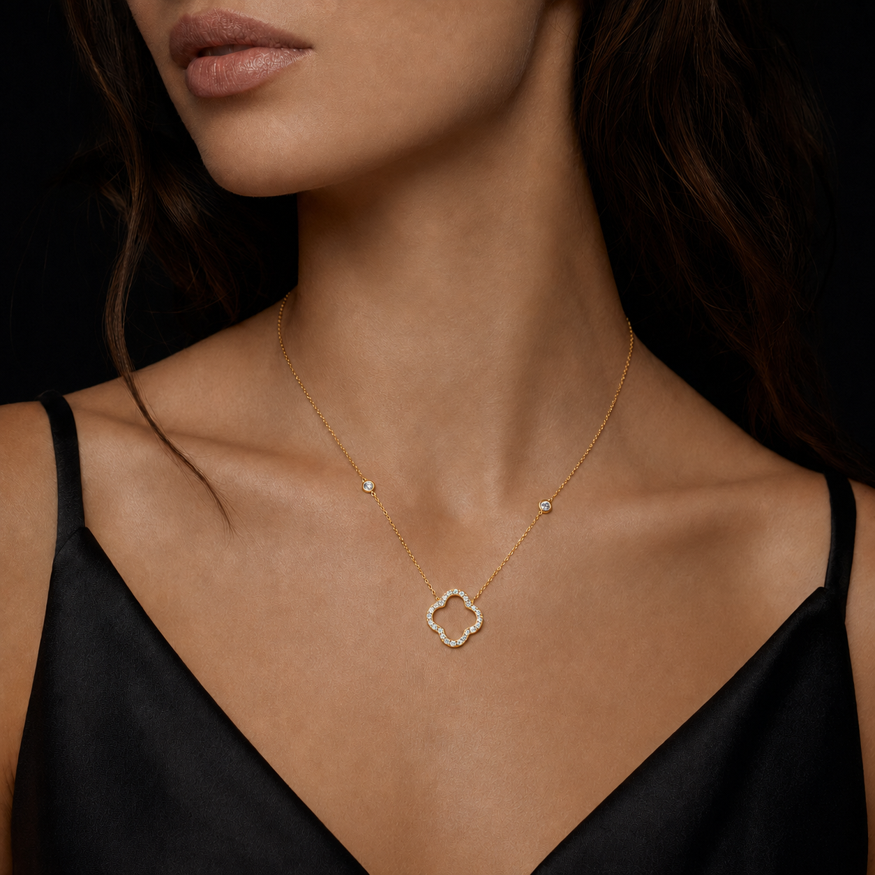 The Fortuna Diamond Clover Necklace