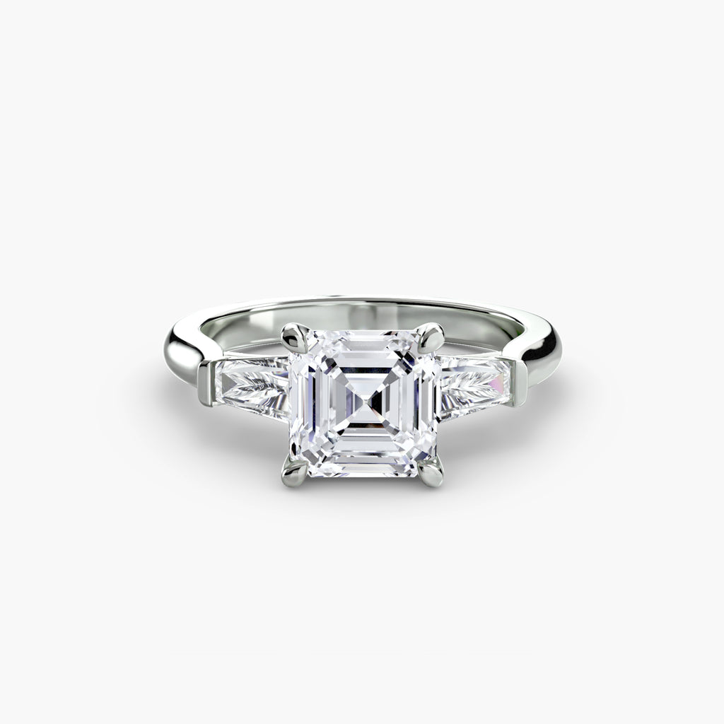 The Gratia Asscher Three Stone Ring
