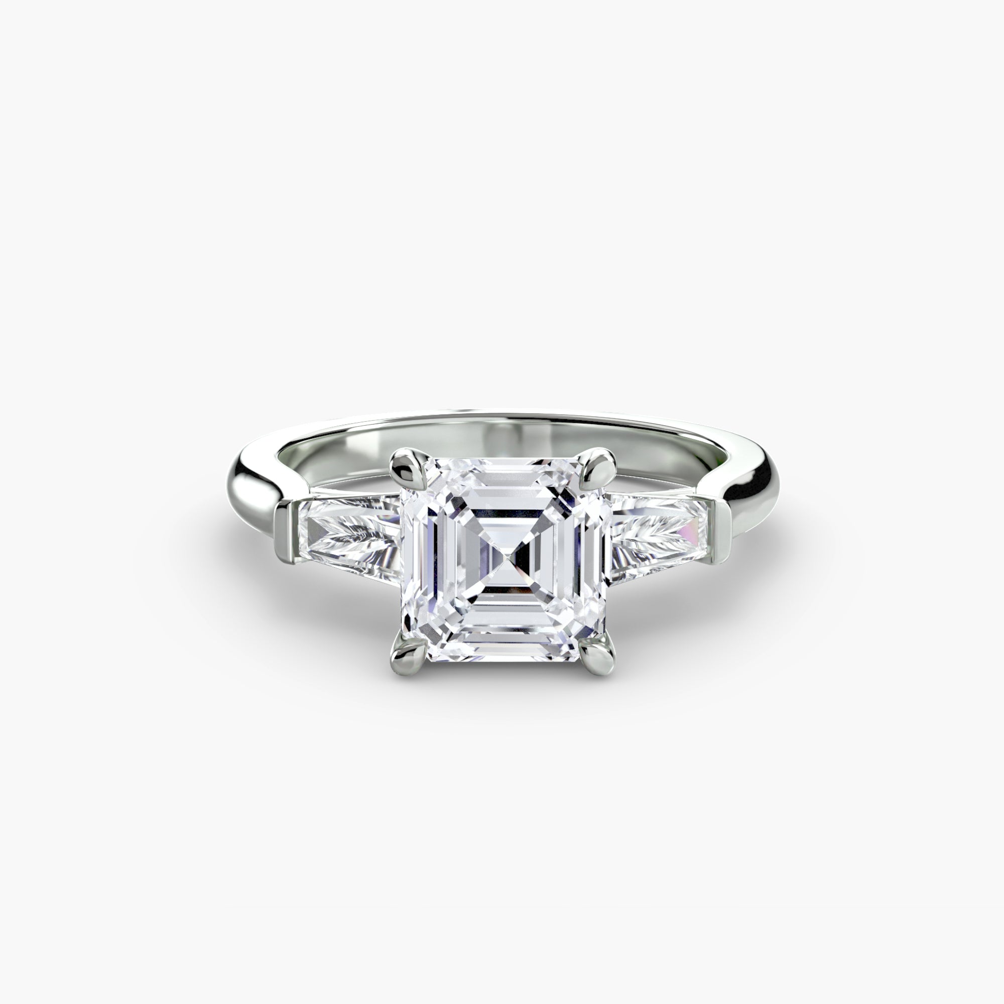 The Gratia Asscher Three Stone Ring