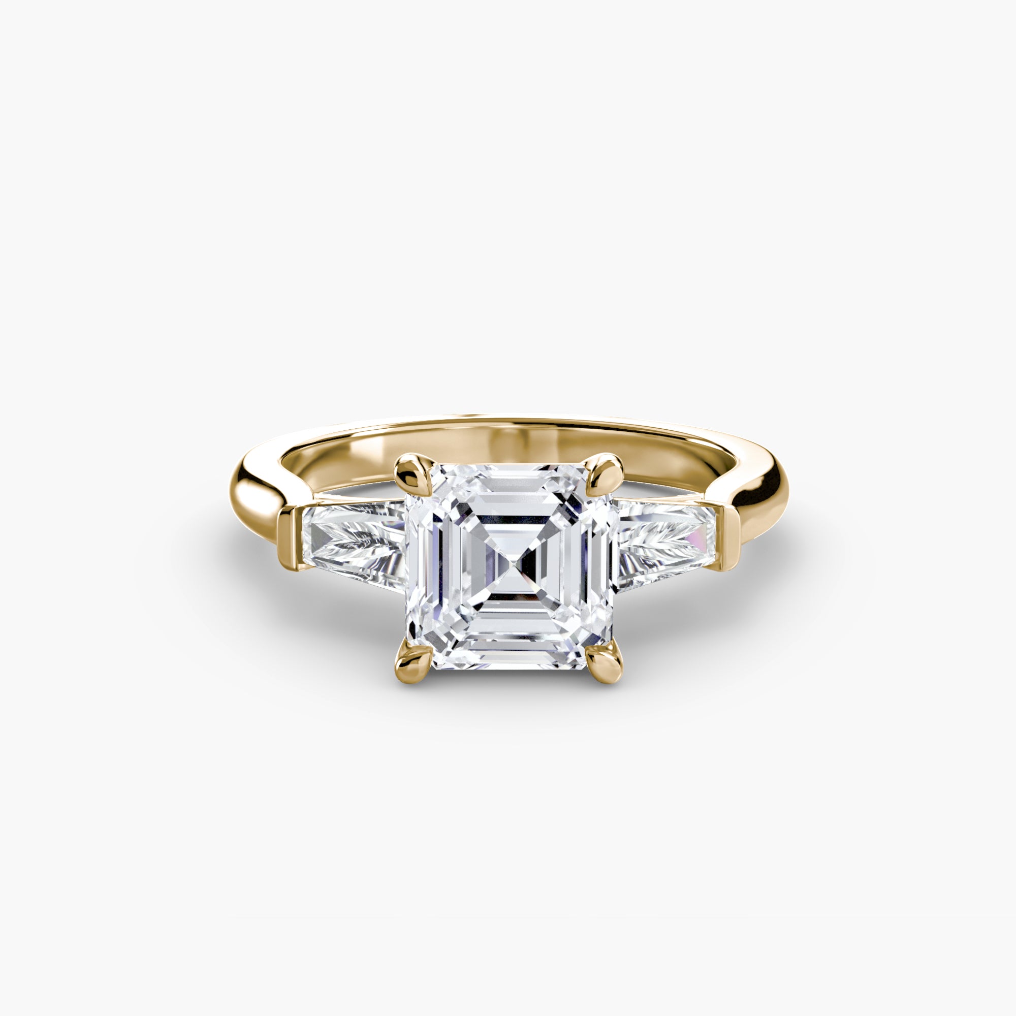 The Gratia Asscher Three Stone Ring