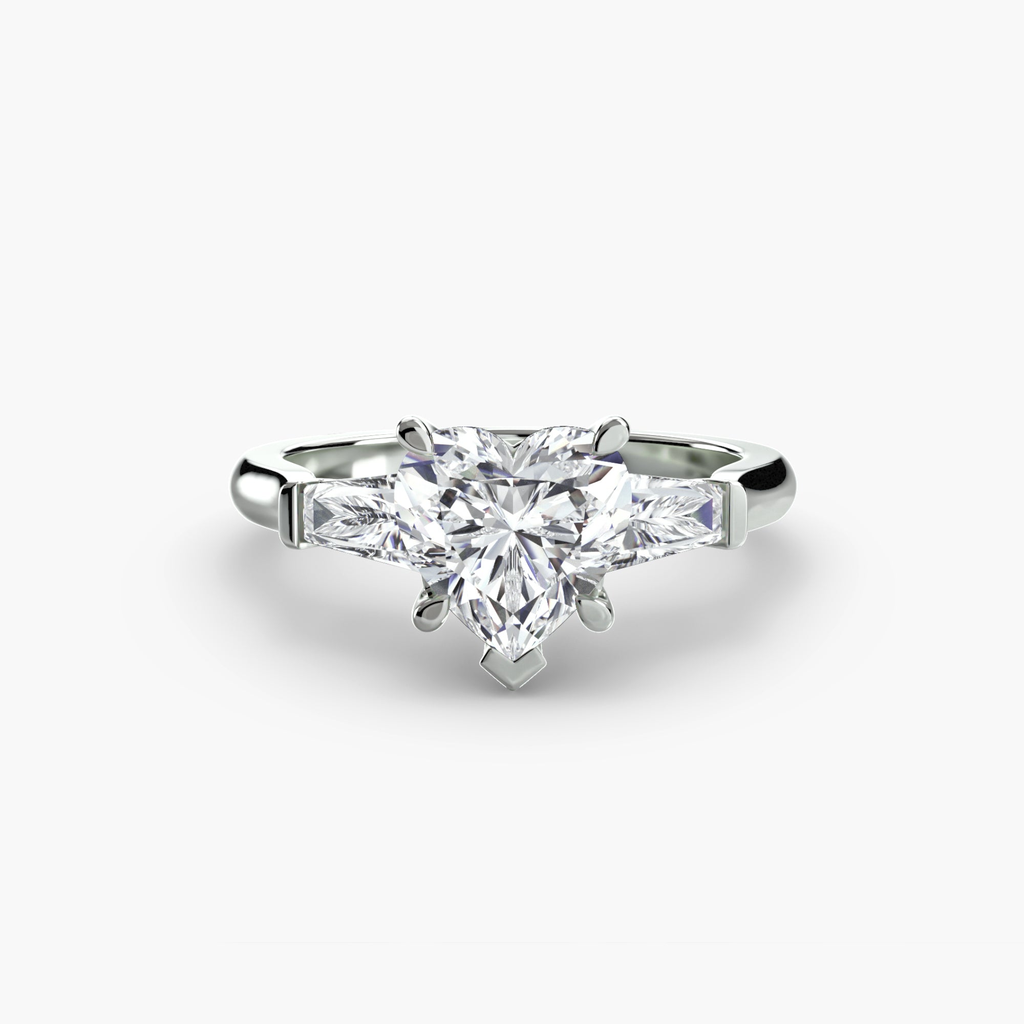The Gratia Heart Three Stone Ring