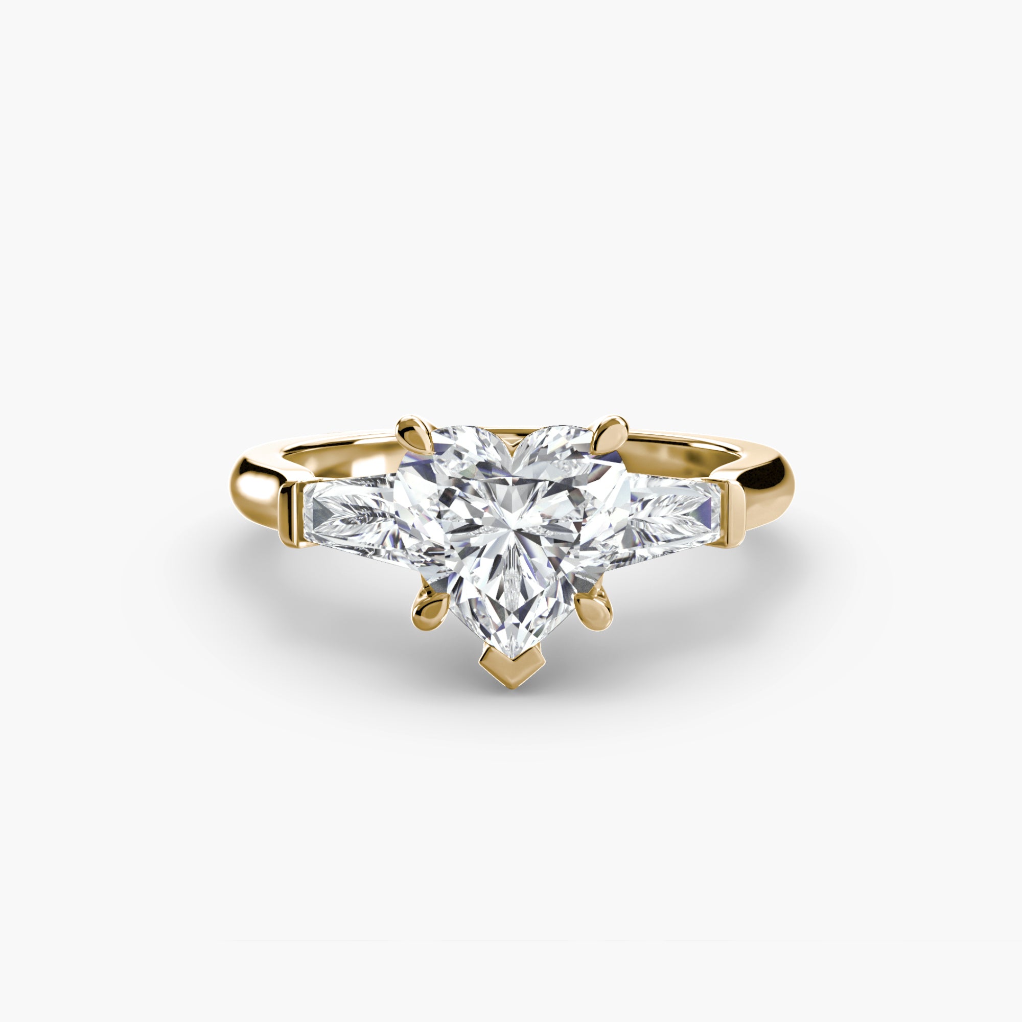The Gratia Heart Three Stone Ring