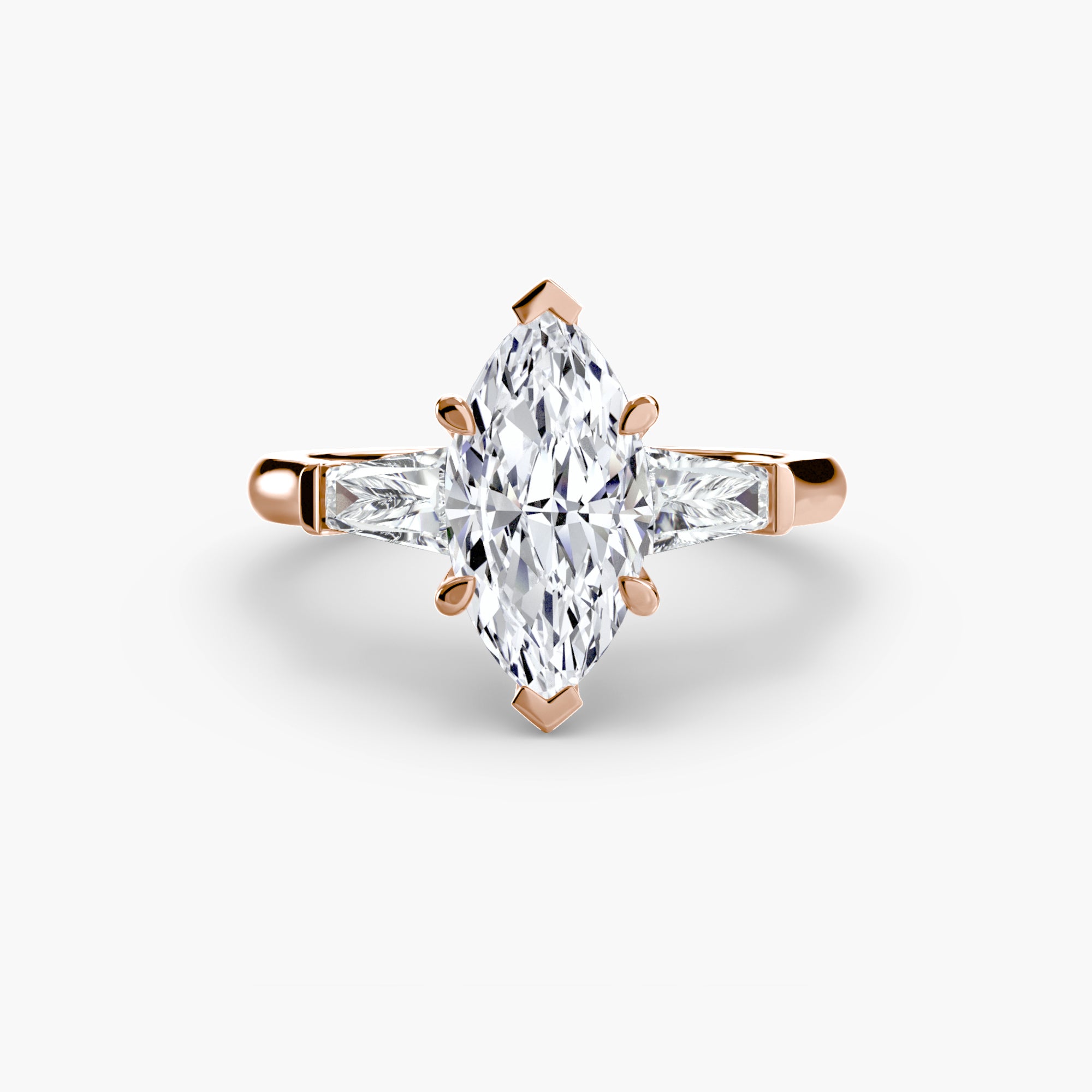 The Gratia Marquise Three Stone Ring