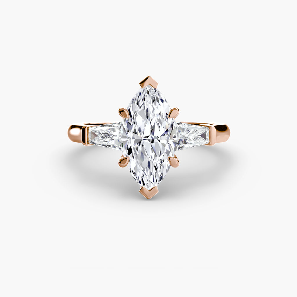 The Gratia Marquise Three Stone Ring