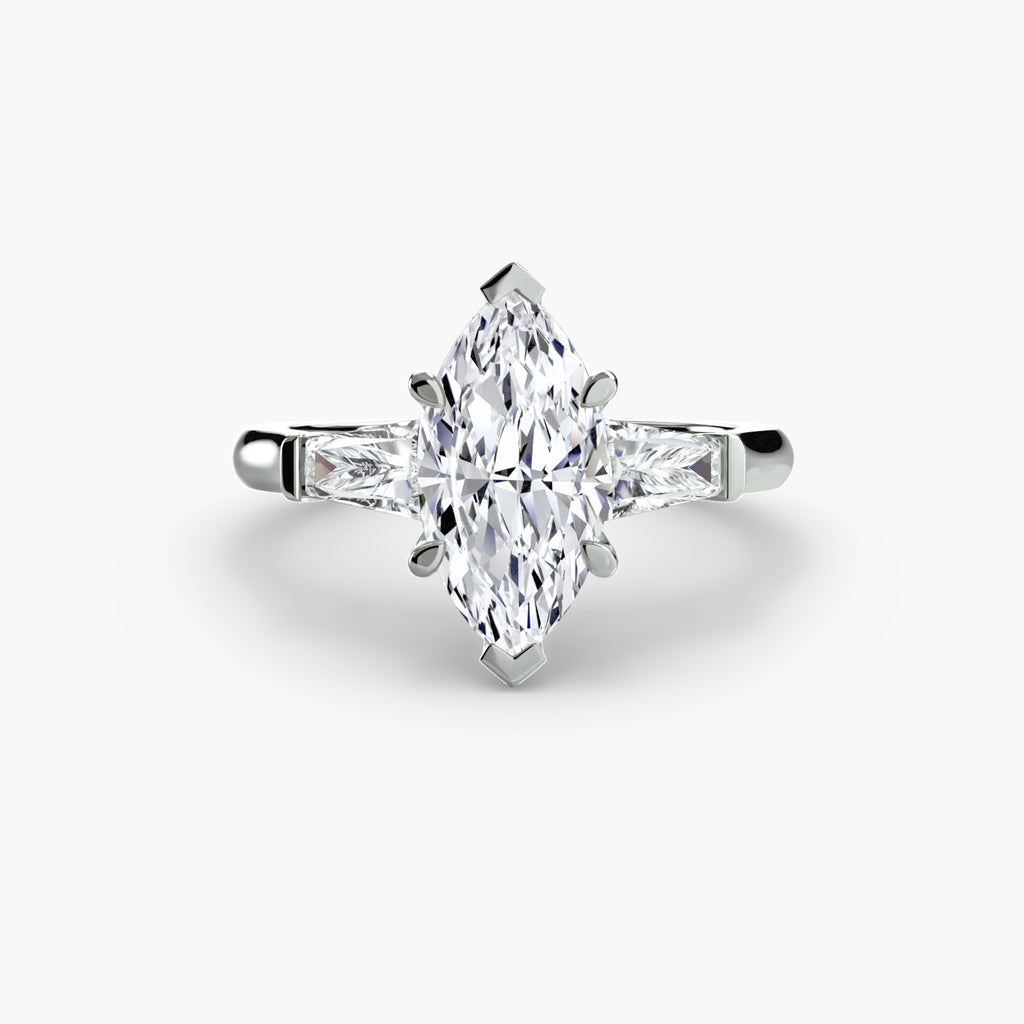 The Gratia Marquise Three Stone Ring