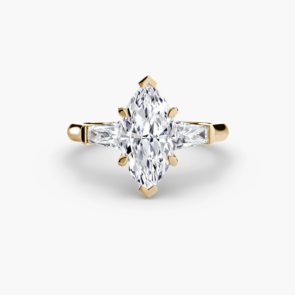 The Gratia Marquise Three Stone Ring