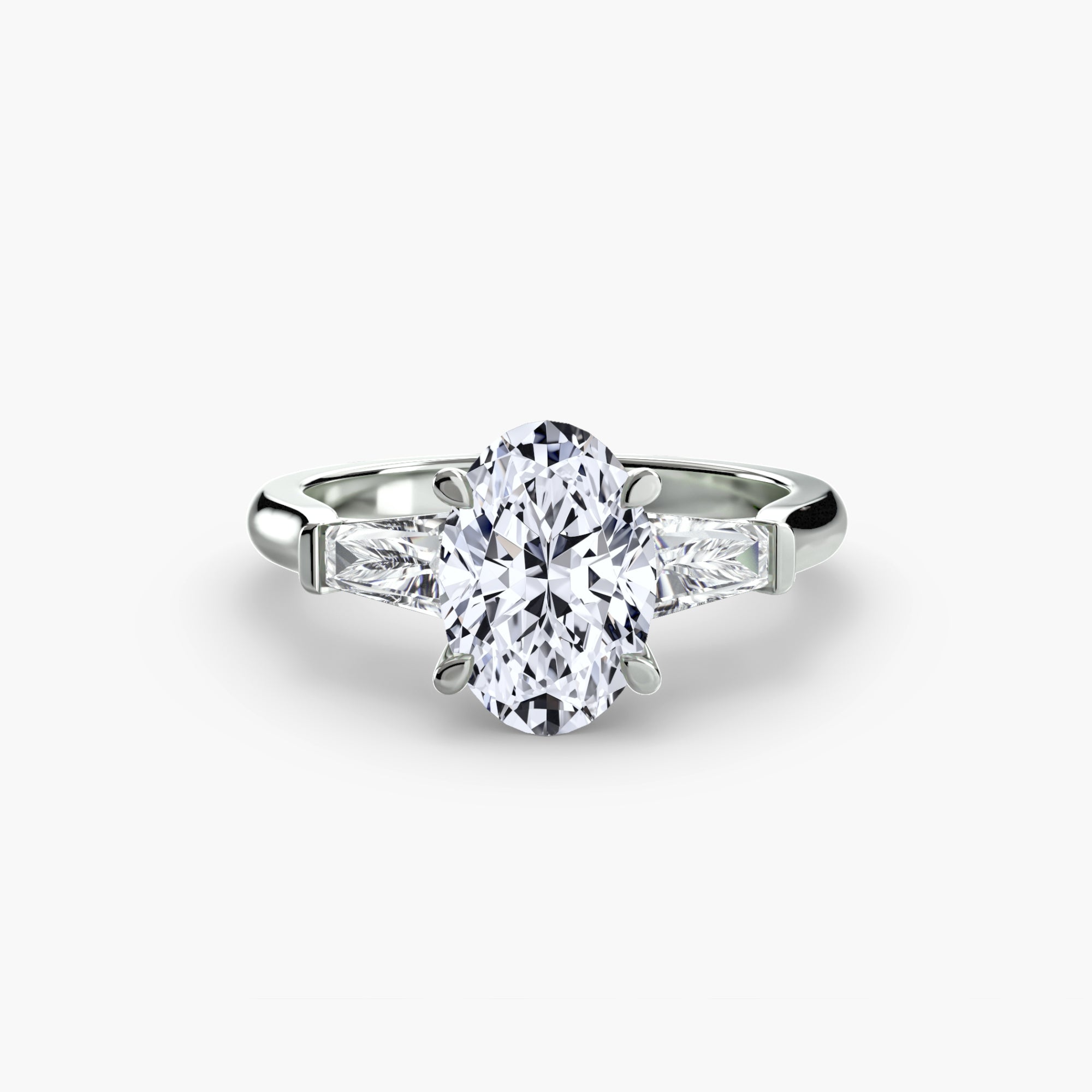 The Gratia Oval Three Stone Ring