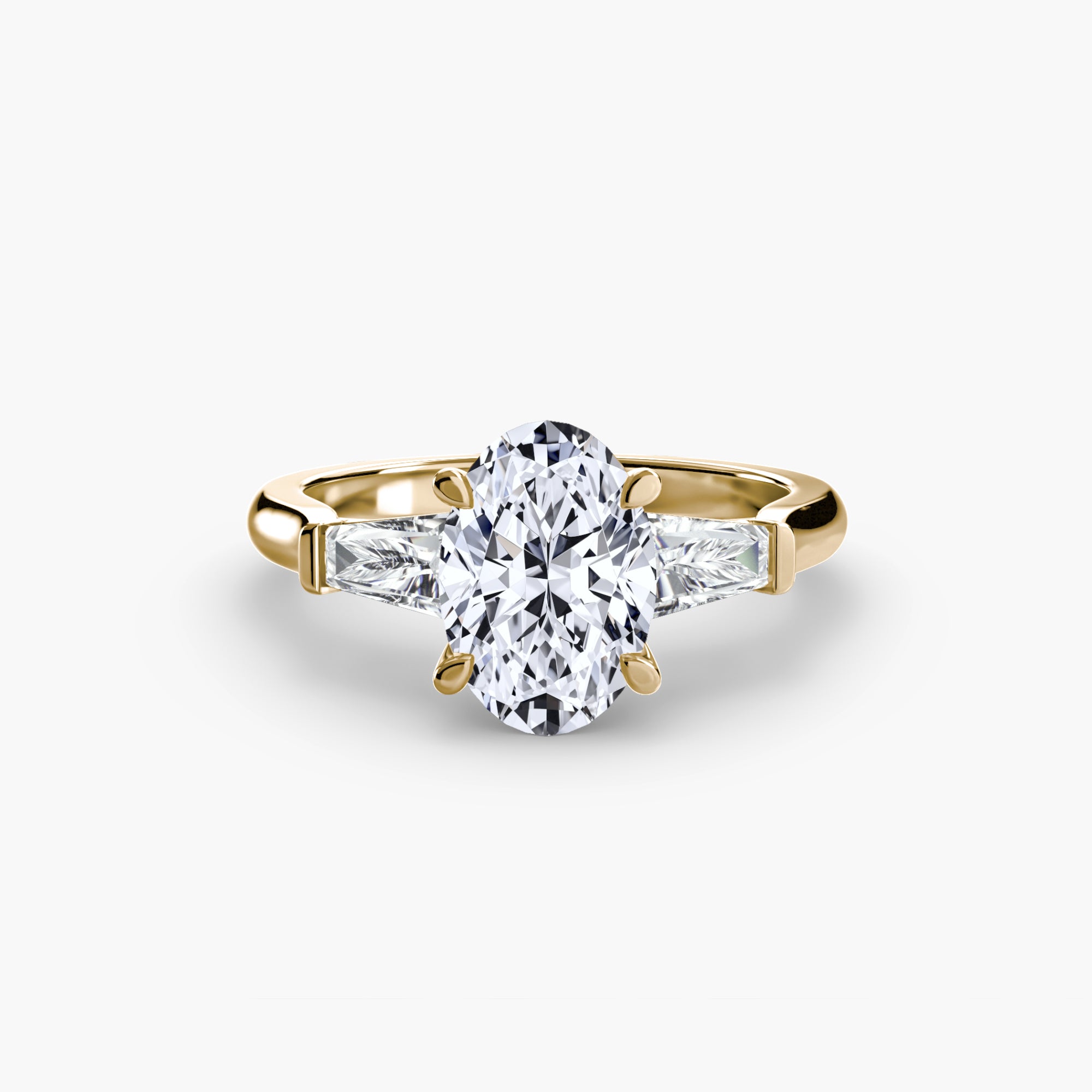 The Gratia Oval Three Stone Ring