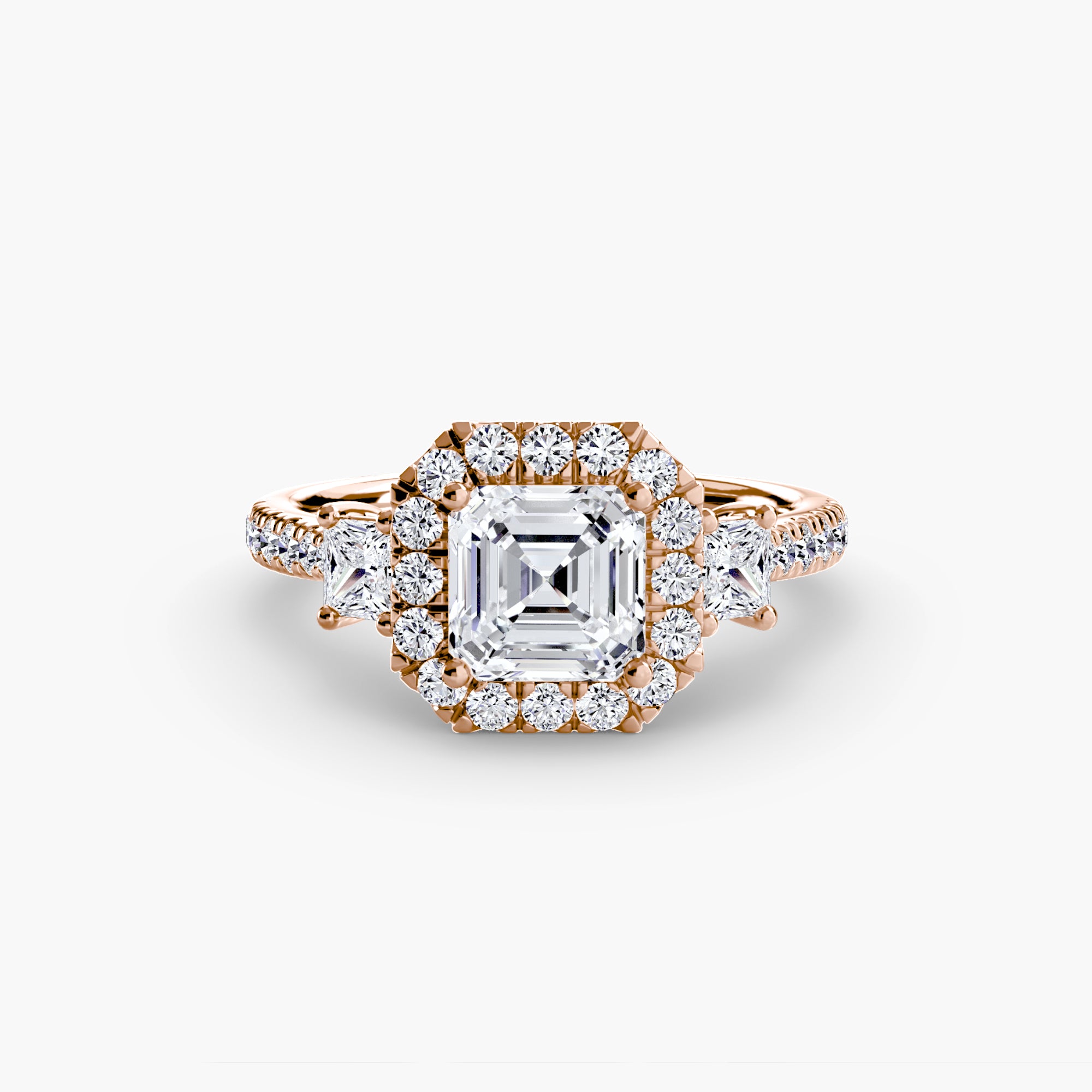 The Florencia Asscher Halo Ring