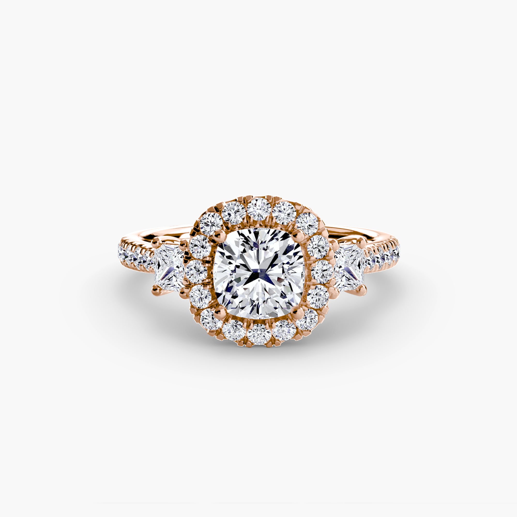 The Florencia Cushion Halo Ring