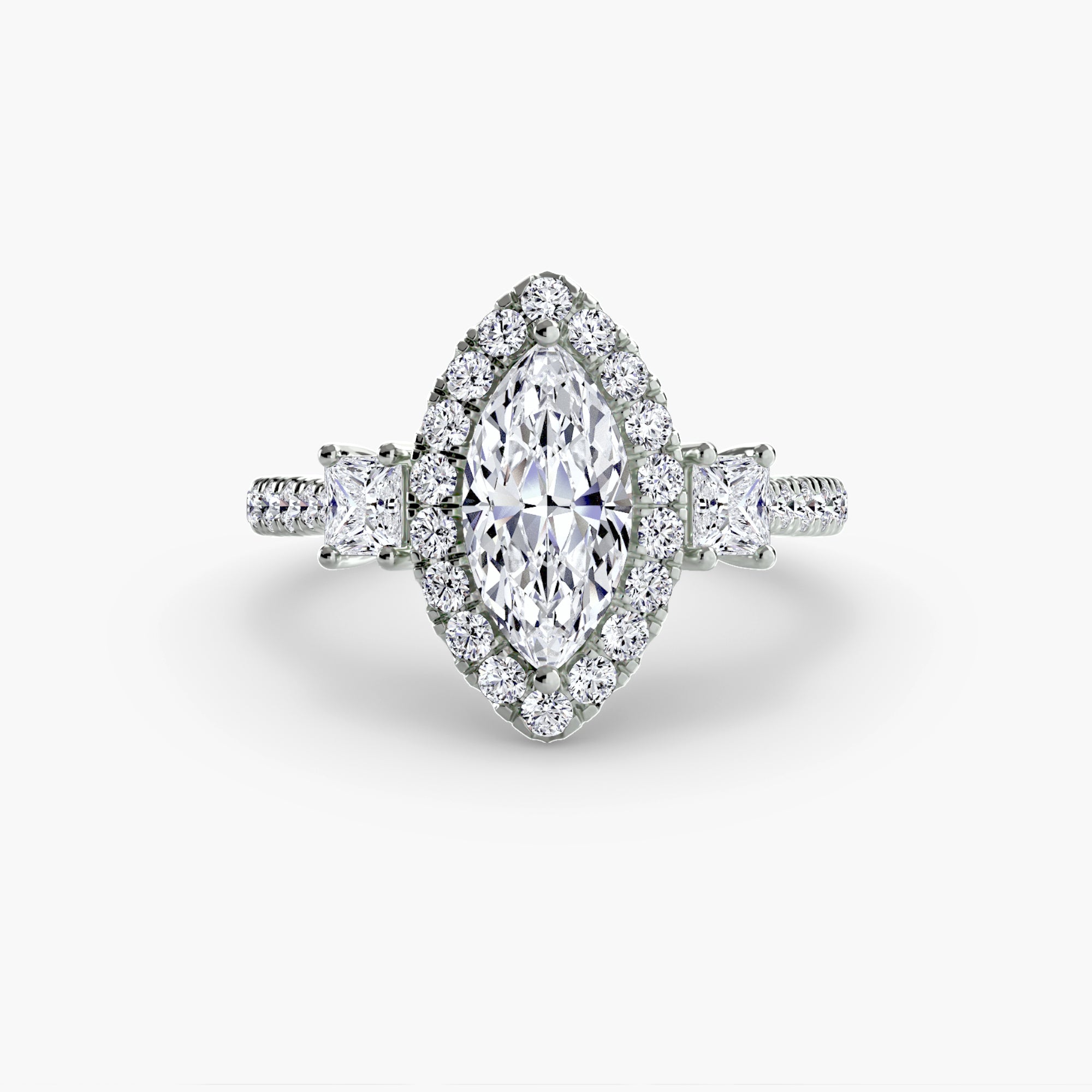 The Florencia Marquise Halo Ring