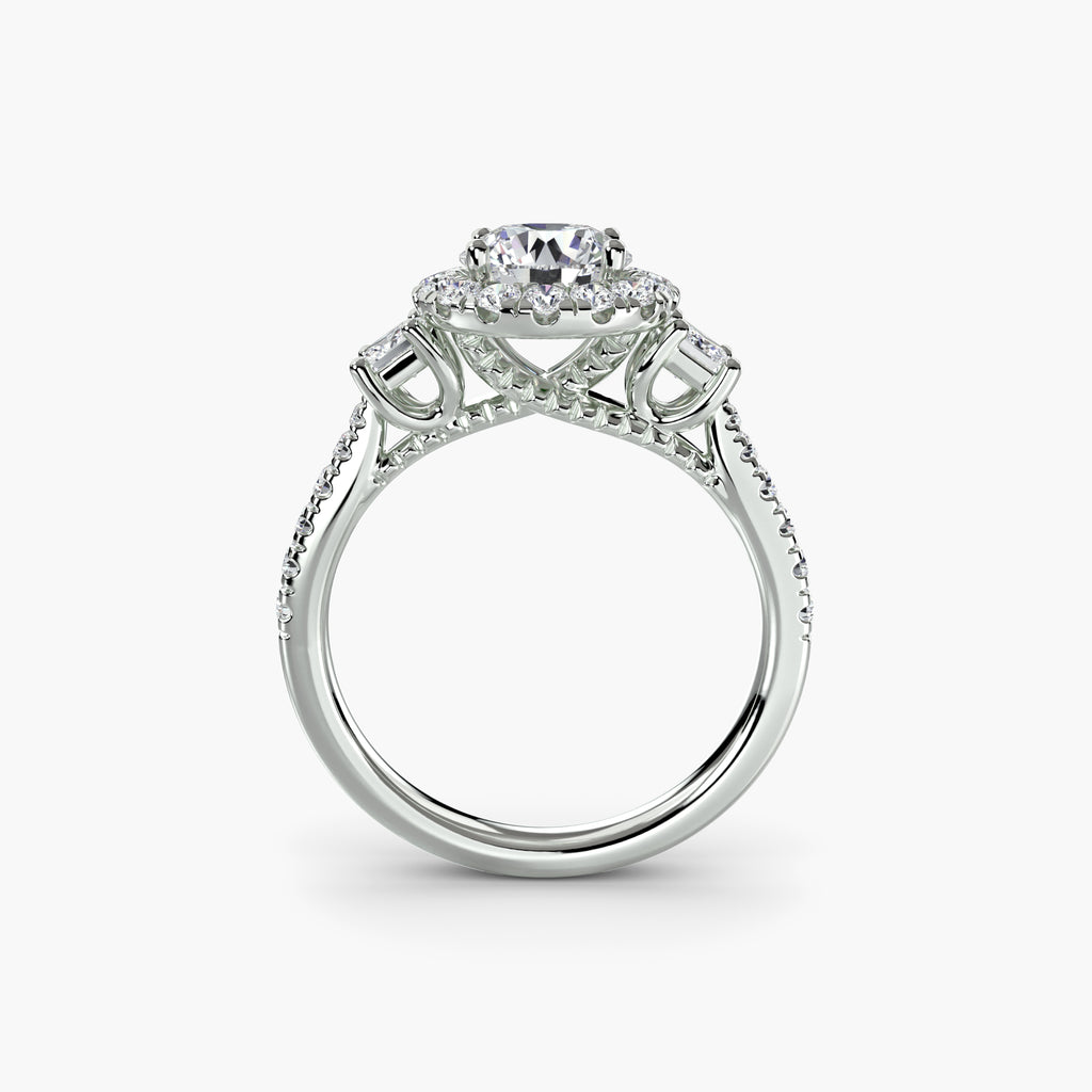 The Florencia Pear Halo Ring
