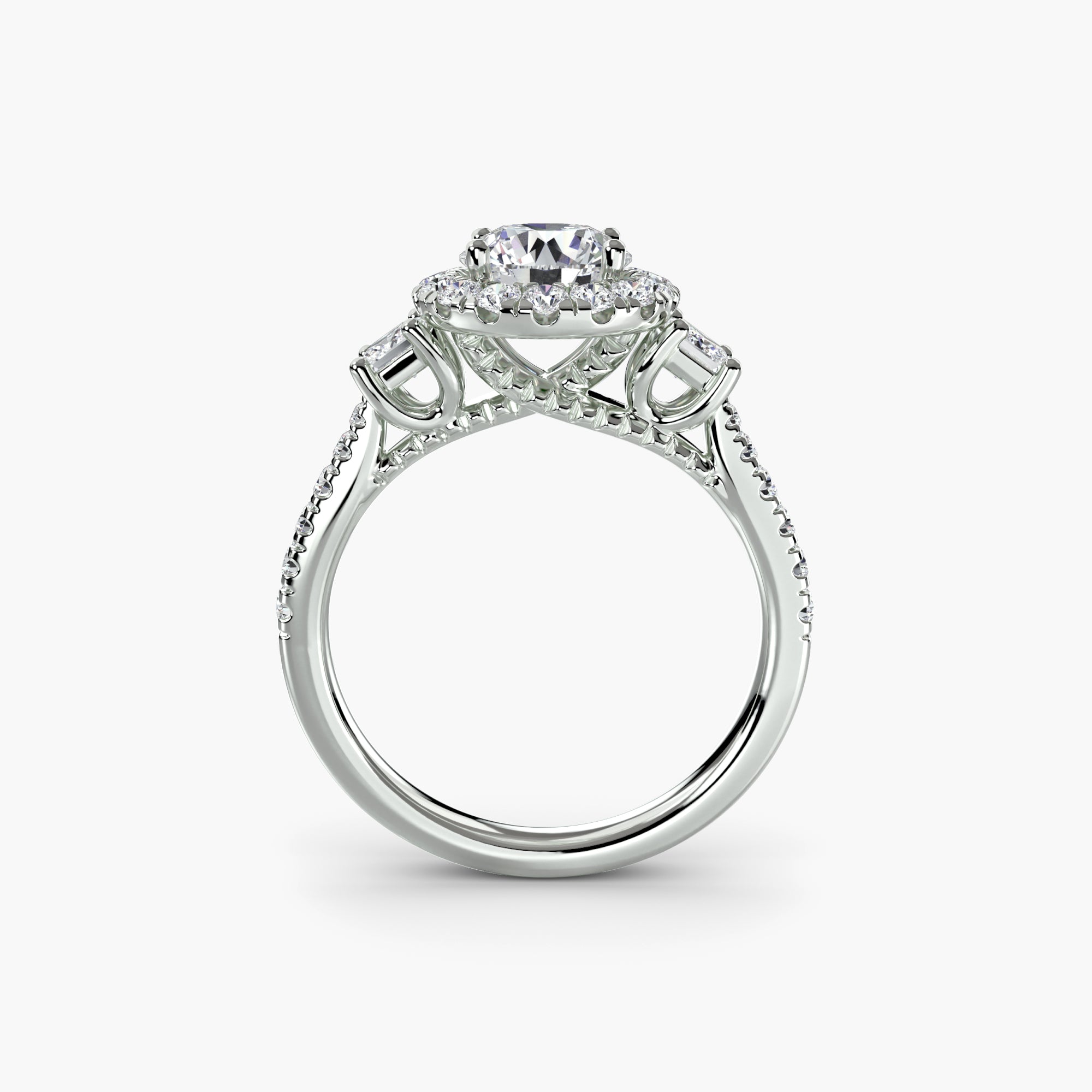 The Florencia Pear Halo Ring