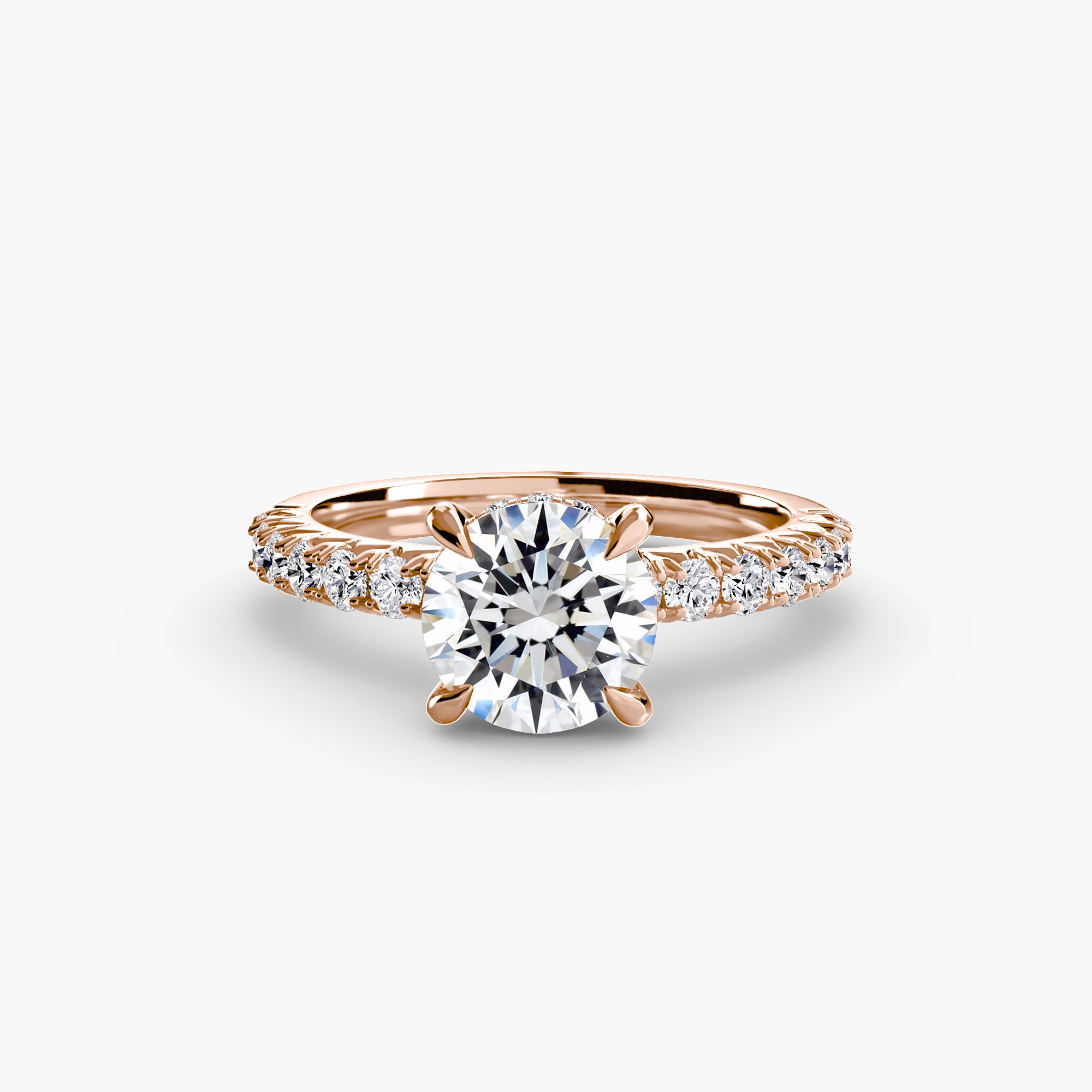The Eliana Hidden Halo Round Solitaire Ring