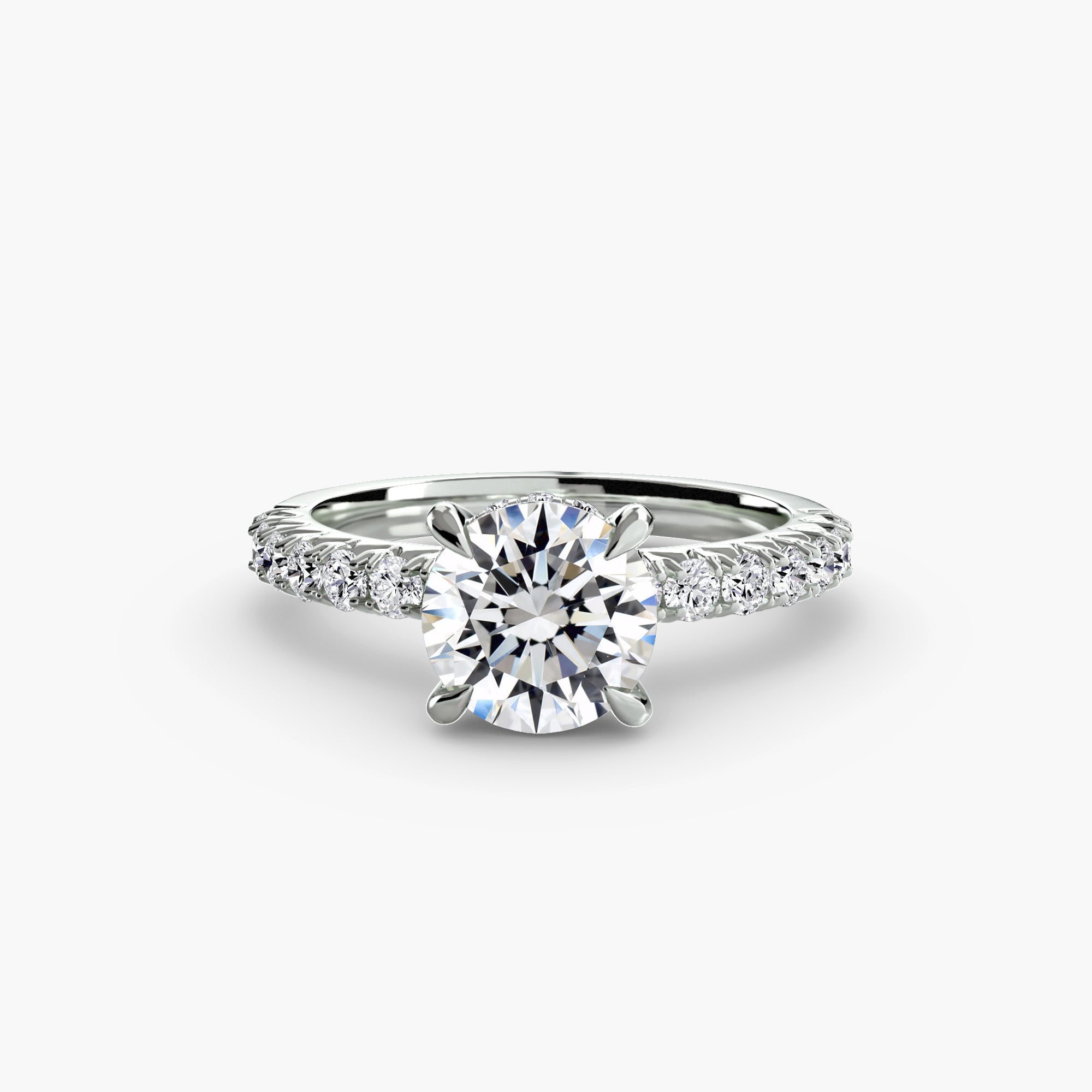 The Eliana Hidden Halo Round Solitaire Ring