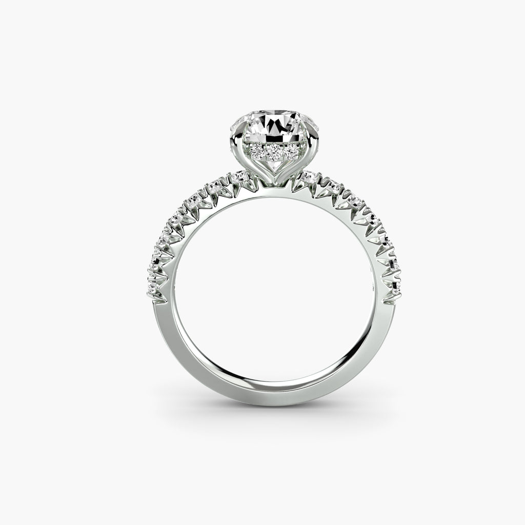 The Eliana Hidden Halo Round Solitaire Ring