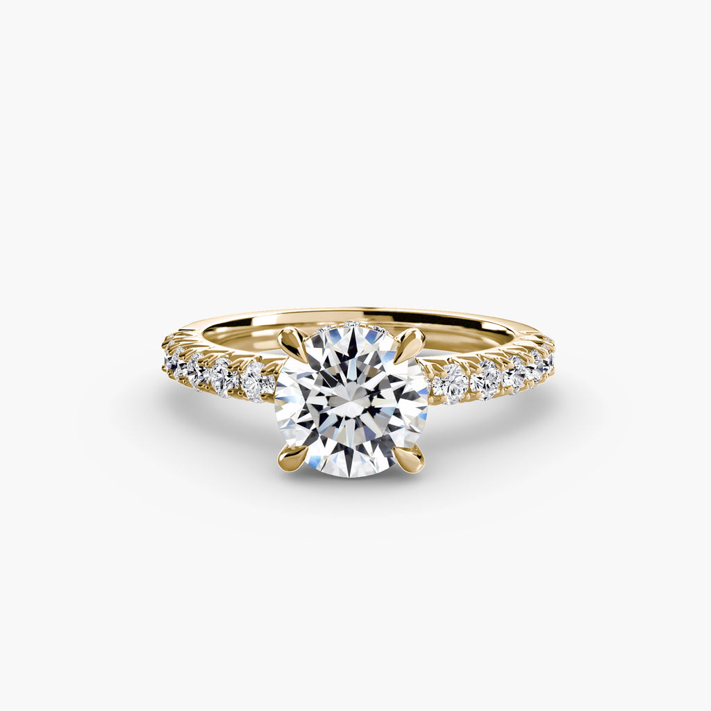 The Eliana Hidden Halo Round Solitaire Ring