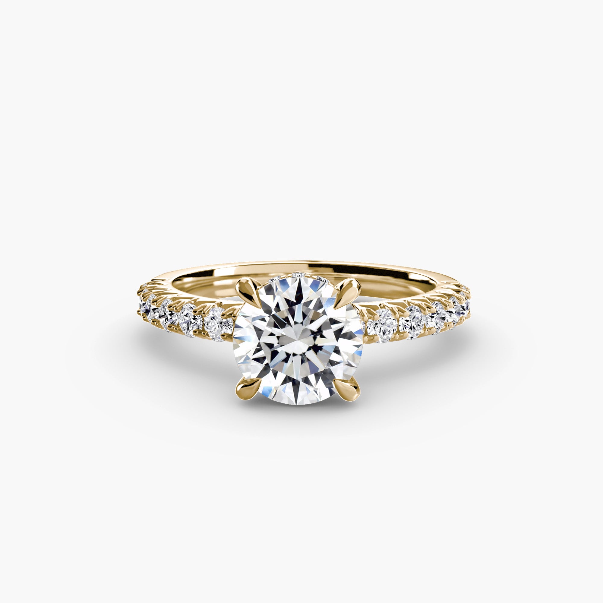 The Eliana Hidden Halo Round Solitaire Ring