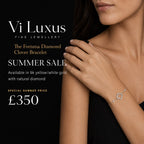 Four Leaf Clover Diamond Bracelet - 9k Yellow or White Gold