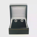 18k White Gold Halo 0.14ct Diamond Earrings - FREE NEXT DAY DELIVERY