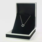 18k White Gold Halo Diamond Pendent - FREE NEXT DAY DELIVERY